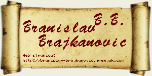 Branislav Brajkanović vizit kartica